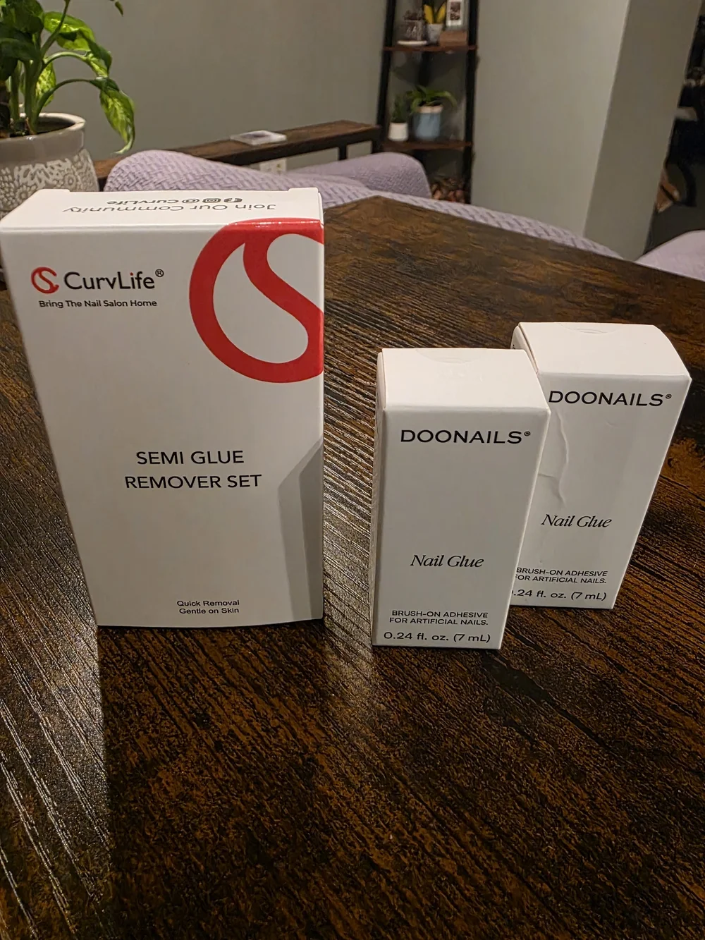 CurvLife Glue Remover Set and Doonails Nail Glue X2